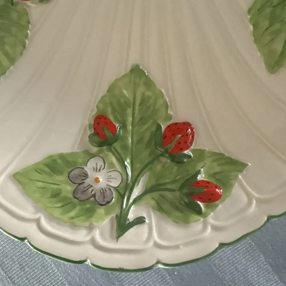 MOTTAHEDEH Design ITALY Porcelain Tray Strawberry Design